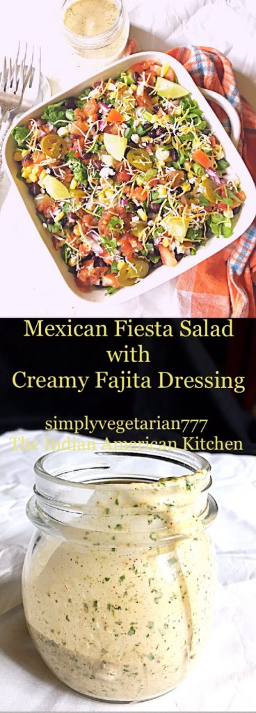 Mexican Fiesta Salad with Creamy Fajita Dressing