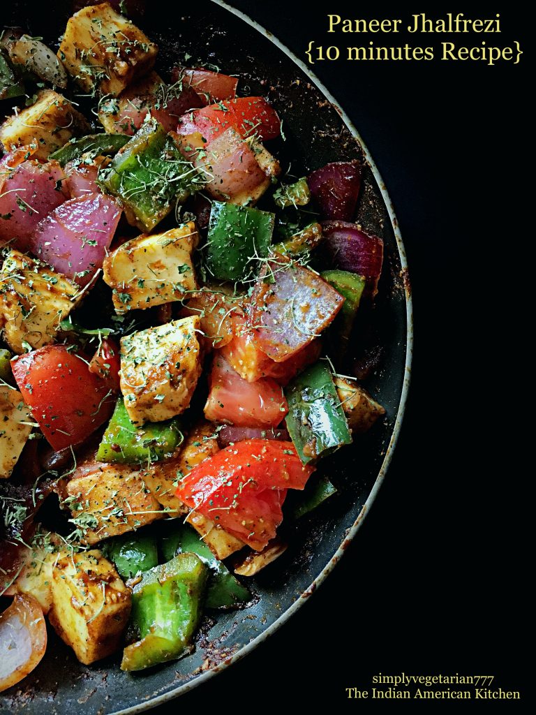 Paneer Jhalfrezi 10 Minutes Recipe is a quick version of delicious and popular restaurant style recipe. It is made with easily available ingredients and comes together in 10 minutes. It is that easy. You can make it vegan by using Extra Firm Tofu. #paneerjhalfrezi #paneerjalfrezi #paneerjhalfreji #paneerjalfreji #paneerrecipes