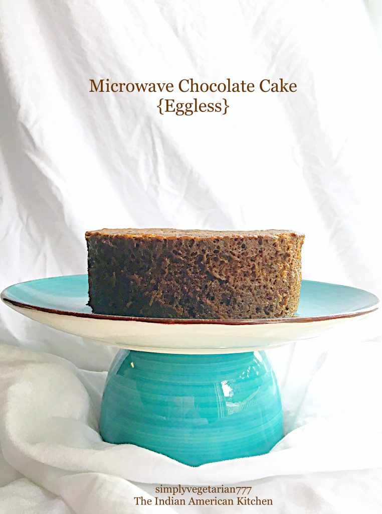 Microwave Chocolate Cake {Eggless}