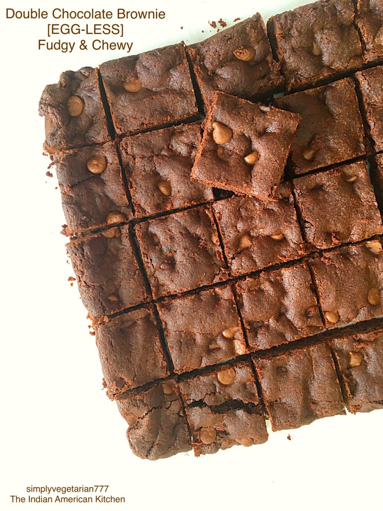 Eggless Double Chocolate Brownie - Fudgy & Chewy