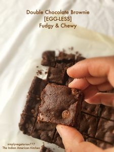 Eggless Double Chocolate Brownie – Fudgy & Chewy