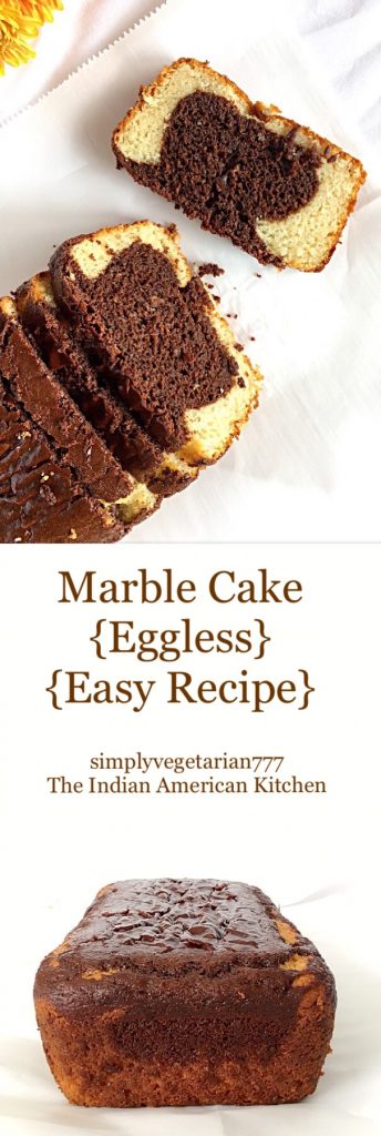 Eggless Marble Cake is a perfect cake to enjoy with family and friends. It is easy to bake with readily available ingredients. It is rich, super moist and soft. #marblecake #cake #egglesscakes #eggfreecake