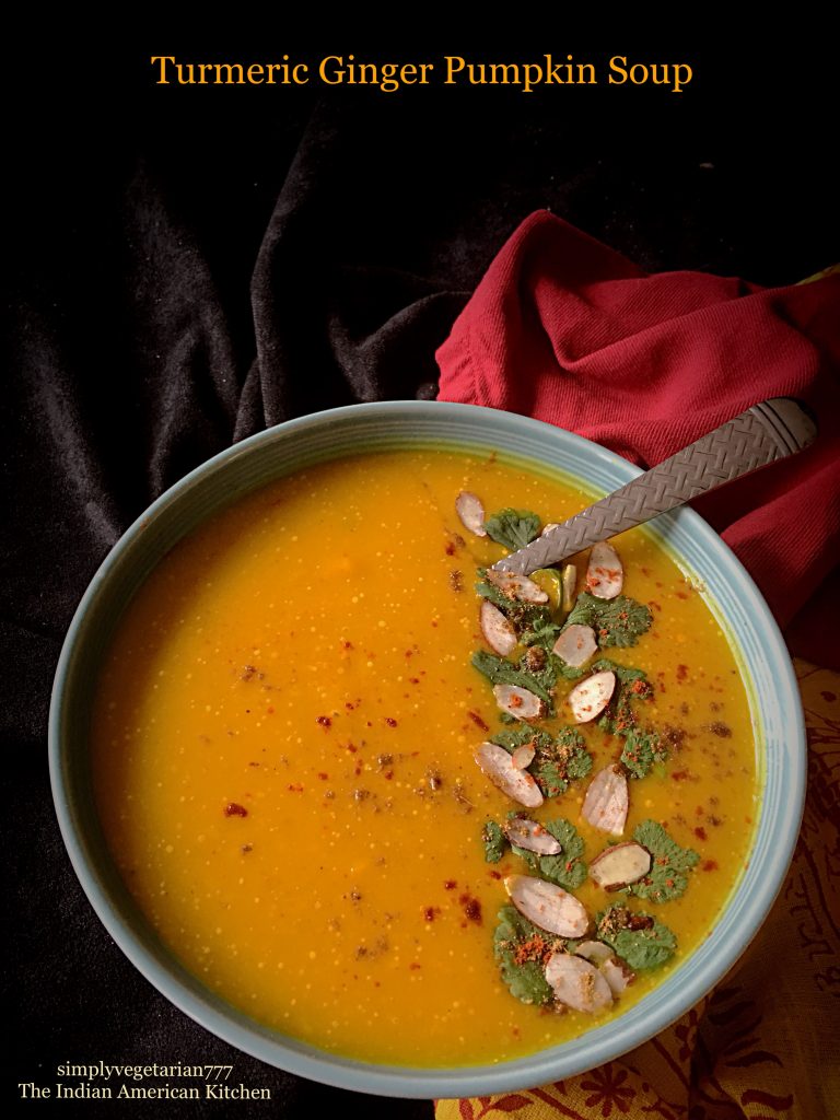 Turmeric Ginger Vegan Pumpkin Soup