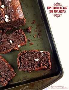 Eggless & Moist Triple Chocolate Cake – Super Easy One Bowl Recipe