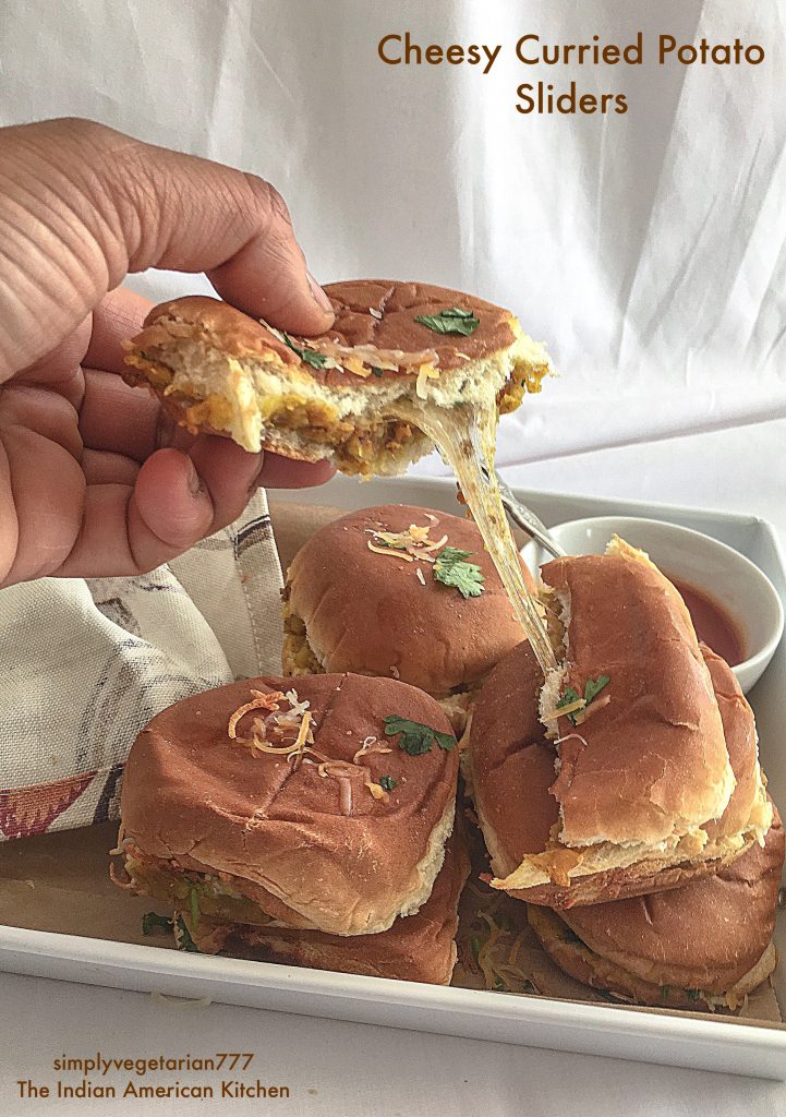 Cheesy Curried Potato Sliders