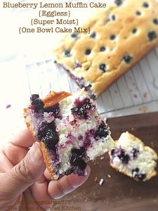 Blueberry Lemon Muffin Cake – Eggless, Super Moist & One Bowl Cake Mix