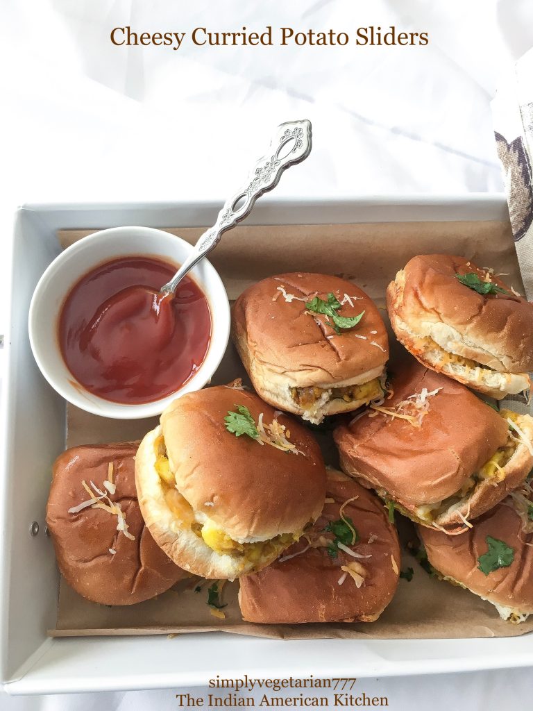 Cheesy Curried Potato Sliders