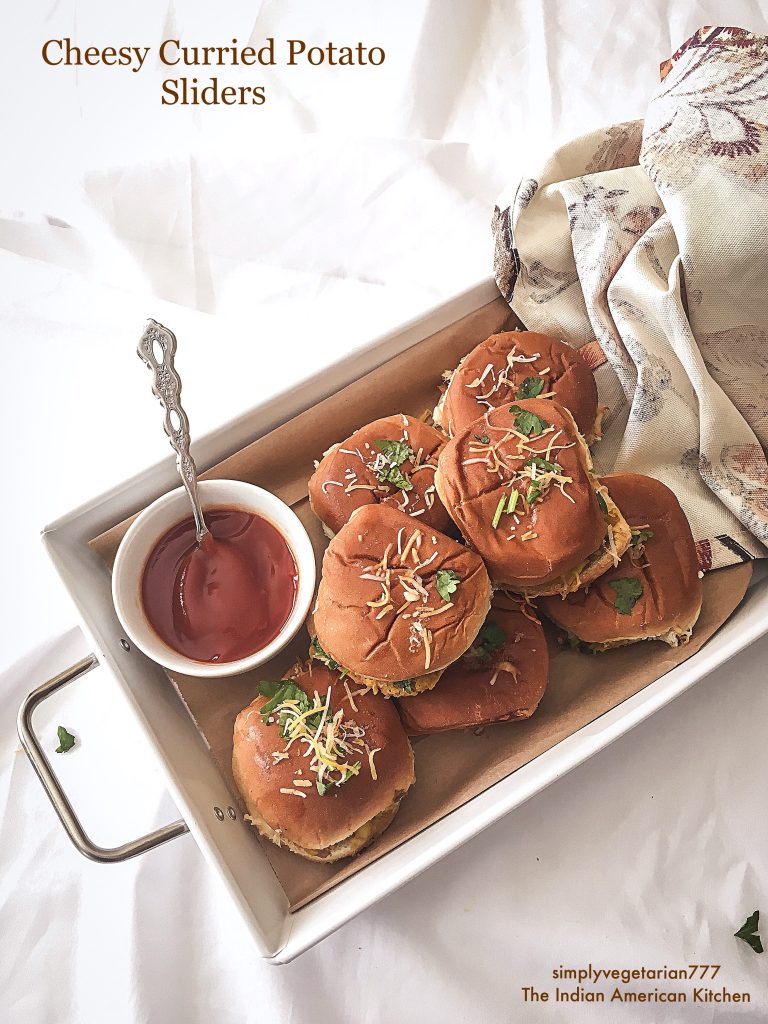 Cheesy Curried Potato Sliders