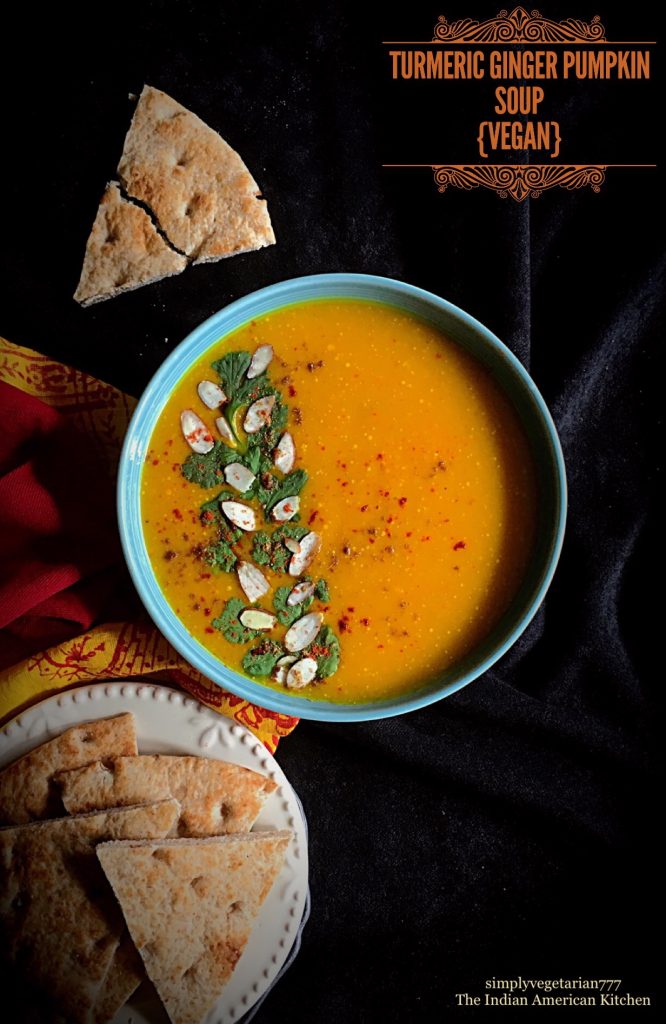 Turmeric Ginger Vegan Pumpkin Soup