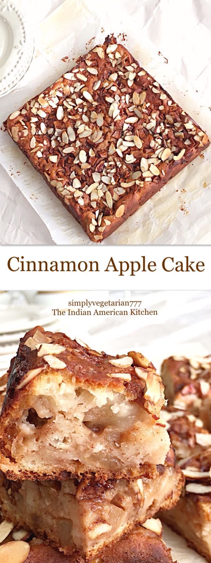 Cinnamon Apple Cake - Easy Eggless Apple Cake Perfect for Holidays