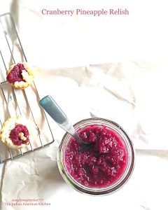 Pineapple Cranberry Relish – 5 Ingredients Easy Recipe