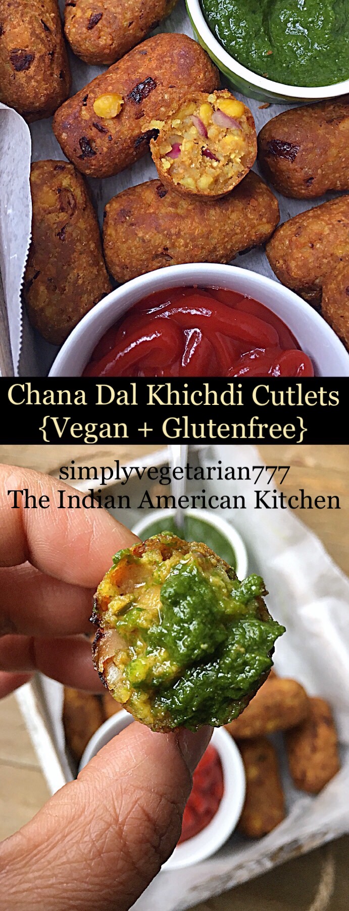 Chana Dal Cutlets are super easy to make using leftover khichdi and repurposing it into delicious Cutlets. If you are looking for recipes that uses leftover food then it is a perfect recipe for you. #vegansnacks #glutenfreesnacks #khichdi #chanadalrecipes #cutlets #vegetariankebabs