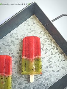 All Natural Strawberry Kiwi Popsicles