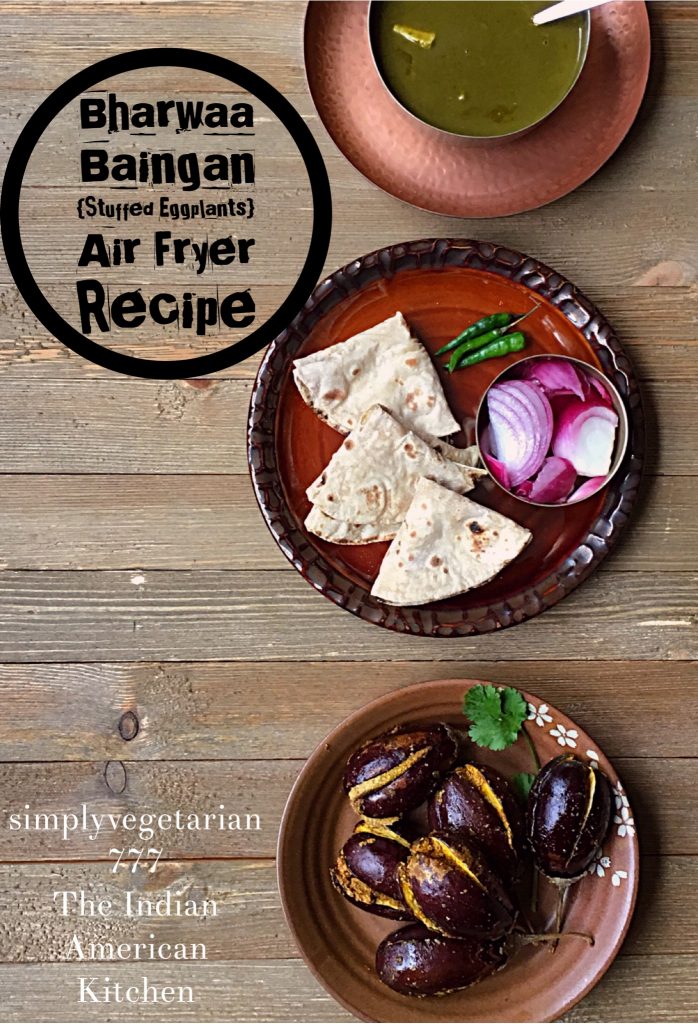Bharwaan Baingan Air Fryer Recipe is an EASY, EFFICIENT & DELICIOUS Recipe for all the Eggplant lovers. This dish can be made in 15 minutes from start to finish and with VERY LESS OIL. Easy to Make and Yummy to Eat. #airfryerrecipes #vegetarianairfryerrecipe #glutenfreevegan #plantbased #philipsairfryer #eggplantrecipes #indianrecipes #indianairfryerrecipes #indianeggplantrecipes #eggplantairfryer