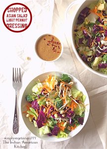Chopped Asian Salad with Light Peanut Dressing