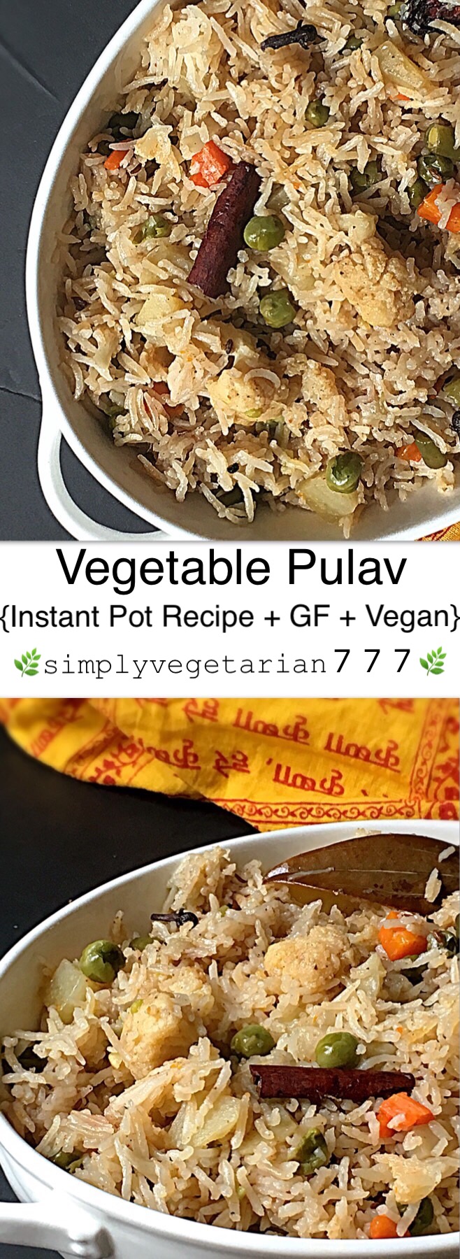 Vegetable Pulav Instant Pot Recipe is perfect for all the Pulav and Instant Pot Fans. You will get perfect texture Pulav every time, when cooked in Instant Pot. It is an easy, simple and efficient method. cooking in Pan & Pressure Cooker methods given too. #vegetablepulav #vegetablepilaf #vegetablepulao #instantpotindianrecipes #instantpotveganindianrecipes #instantpotglutenfreeindianrecipes #instantpotricerecipes #instantpotpulao #instantpotpulav #instantpotpilaf #instantpoteasyrecipes #ricerecipes