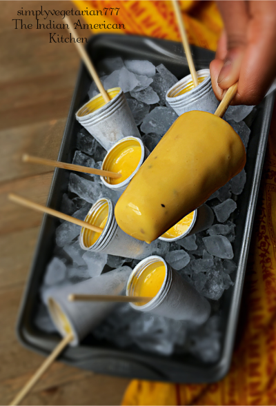 This Mango Kulfi No Cook Recipe is a perfect SUMMER TREAT. The best part is that it is made with just 3 ingredients and is super EASY + DELICIOUS. Make it for your family or make it to entertain your guests. You will make it again and again. It is that stupendously easy. #mangokulfi #kulfi #icecream #indiandessert #mangorecipes #condensedmilk