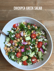 Chickpeas Greek Salad Easy Recipe