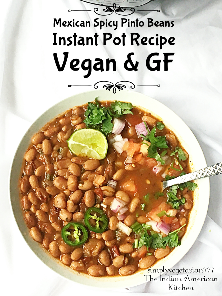 Instant Pot Mexican Pinto Beans Recipe - Vegan & Glutenfree + Video