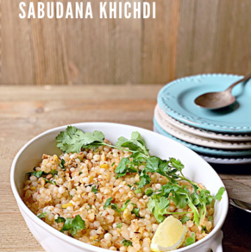 Sabudana Khichdi Navratri Recipe is an easy, efficient and delicious recipe. Find Stove-top recipe as well as a small video in the post. It is gluten free and a vegan recipe. #fastingrecipes #sabudana #navratrirecipes