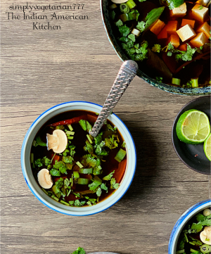 This recipe of Thai Tom Yum Soup is a super yummy and easy soup made in Instant Pot. The best part is that my recipe is Vegan + gluten-free, and light + filling. #thaisoup #asianvegetarian #vegetarianinstantpot #thaitomyumsoup #tomyuminstantpot