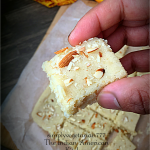 Almond Coconut Fudge is made with just 3 Ingredients. This fudge is so easy and quick to put together and is fingerlicking delicious. #fudge #easyfudgerecipe #easysnack #quickdessert #almondflour #bobsredmill