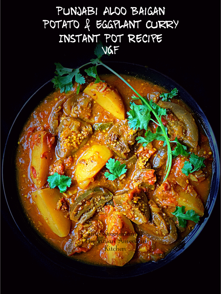 Aloo Baingan Curry in Instant Pot - Vegan Potato & Eggplant Curry