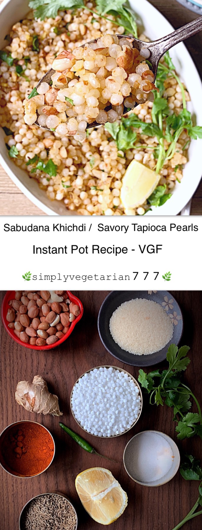 Sabudana Khichdi Navratri Recipe is an easy, efficient and delicious recipe. Find Stove-top recipe as well as a small video in the post. It is gluten free and a vegan recipe. #fastingrecipes #sabudana #navratrirecipes