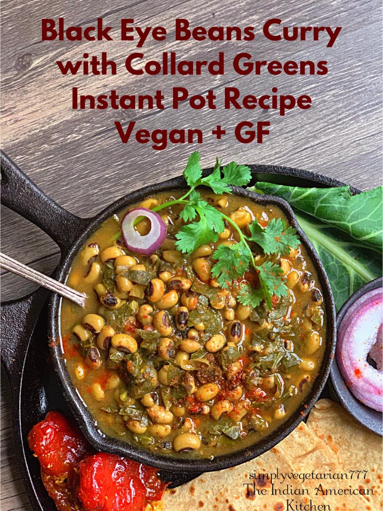 Black Eyed Peas Curry Instant Pot Recipe - Vegan & Glutenfree