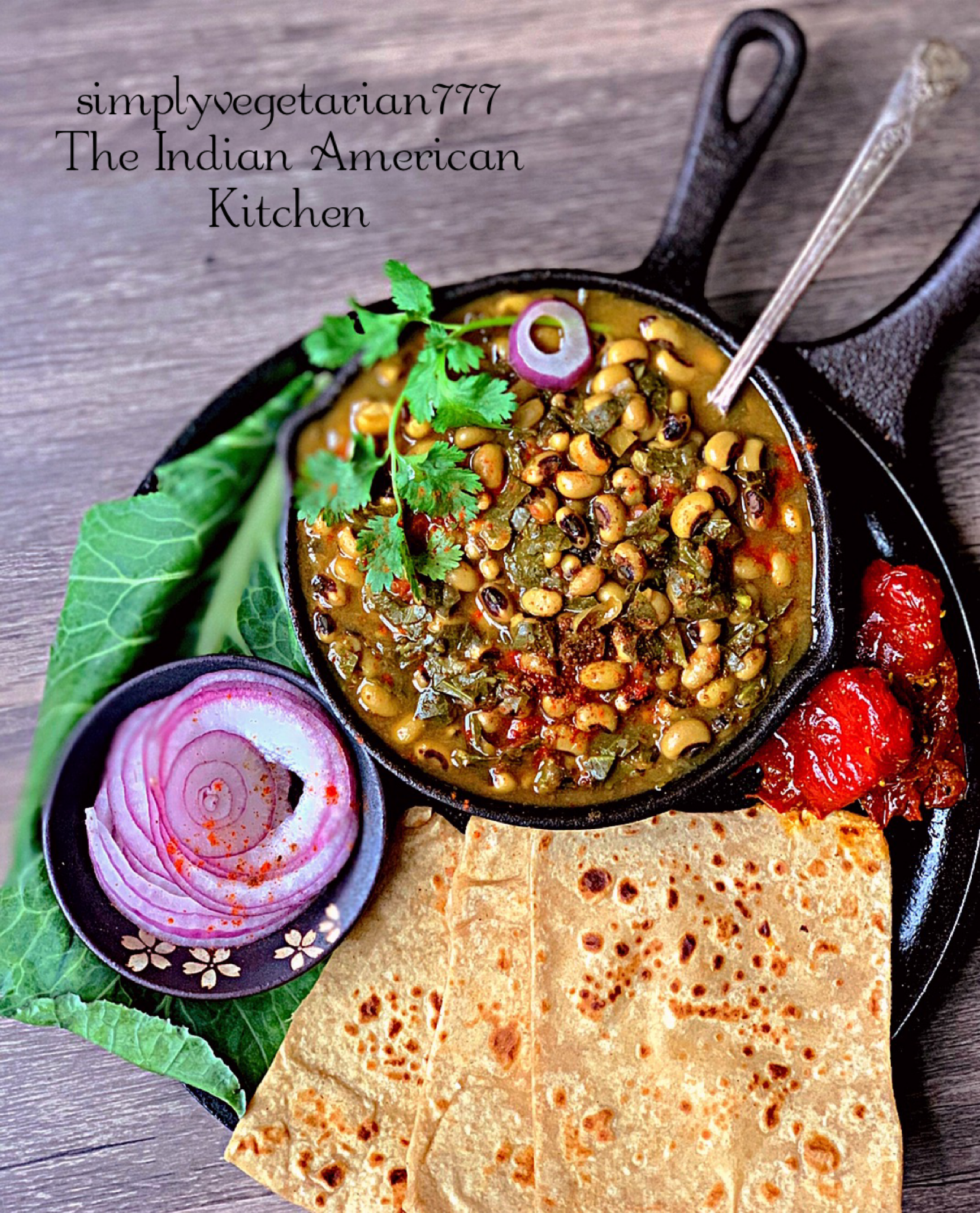Black Eyed Peas Curry is a super delicious curry made in Instant Pot. It is a vegan and glutenfree stew. Warm Indian Spices make it perfect for any season. #collardgreensbeans #instantpotbeans #instantpotvegetarian #instantpotrecipes #blackeyedpeascollardgreens #newyearsbeansandgreens #blackeyedpeascurry #instantpotstew