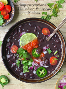 Instant Pot Mexican Black Beans is a must make recipe. It is not only Vegan & Gluten-free but also a Dump & Cook Recipe. The Vegan Mexican Black Beans or Frijoles Negros are best served as a side to your Mexican spread or eat as is as a Black Bean Soup. #mexicanblackbeans #instantpotblackbeans #instantpotveganbeans #instantpotmexicanbeans #frijolesnegros #blackbeansoup