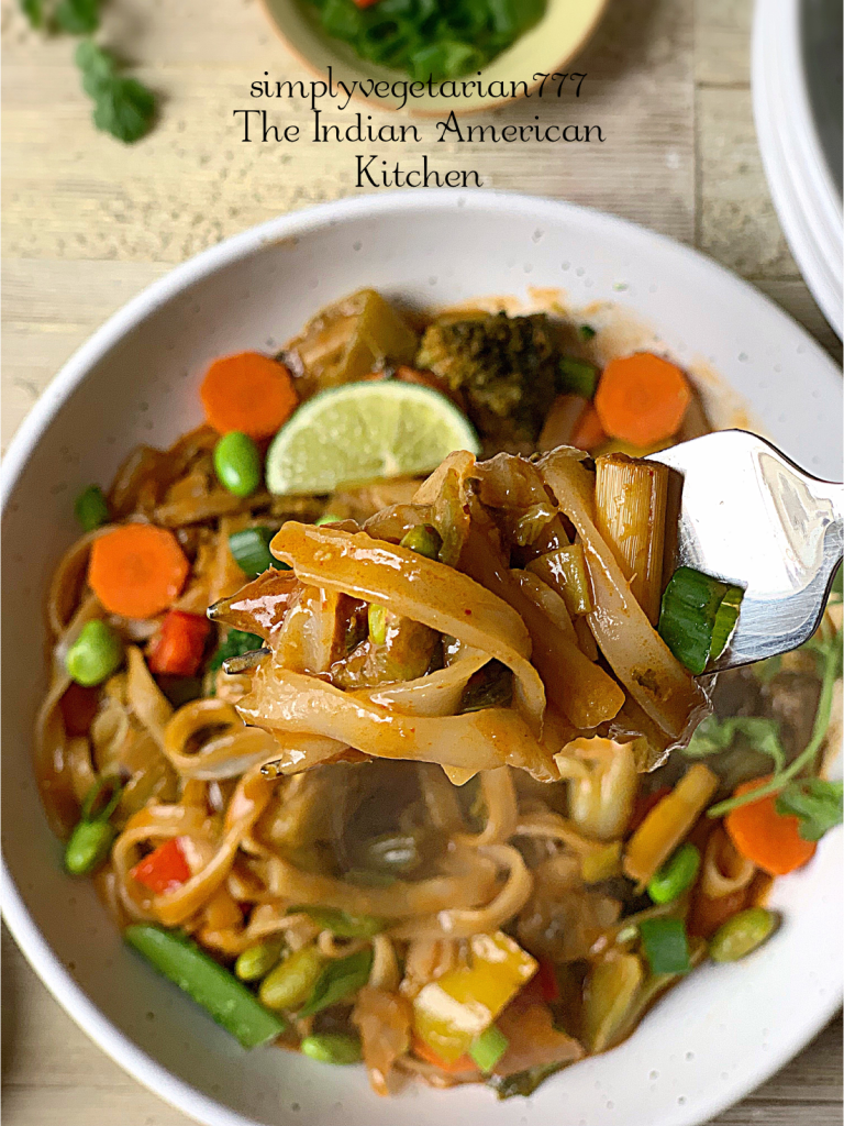 Thai Curry Noodles Instant Pot Recipe is a delicious recipe. It is loaded with vegetables, super easy to make and is VEGAN. This is quick to put together and so comforting. #Thaicurrynoodlesinstantpot #instantpotthairecipes #instantpotveganthai #ThaiCurryNoodles #RedThaiCurryNoodles #Asianvegan