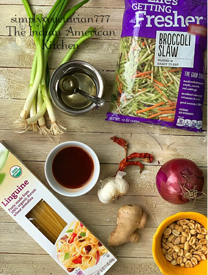Ingredients for Vegan Kung Pao Noodles Recipe
