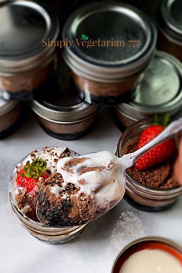 Mini Instant Pot Chocolate Cheesecakes » Salads for Lunch