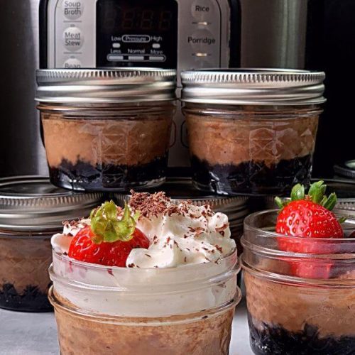 Mini Instant Pot Chocolate Cheesecakes » Salads for Lunch