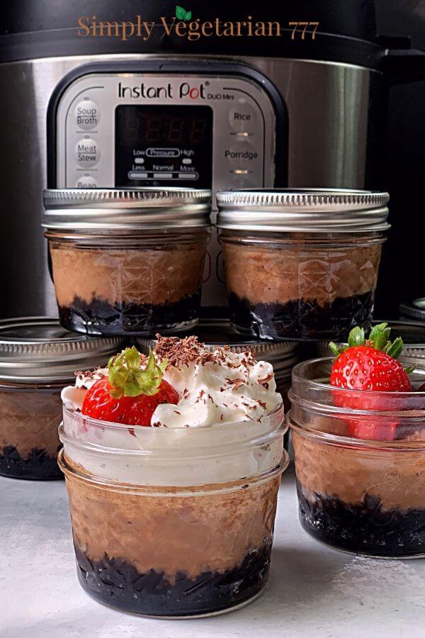 Mini Instant Pot Chocolate Cheesecakes » Salads for Lunch