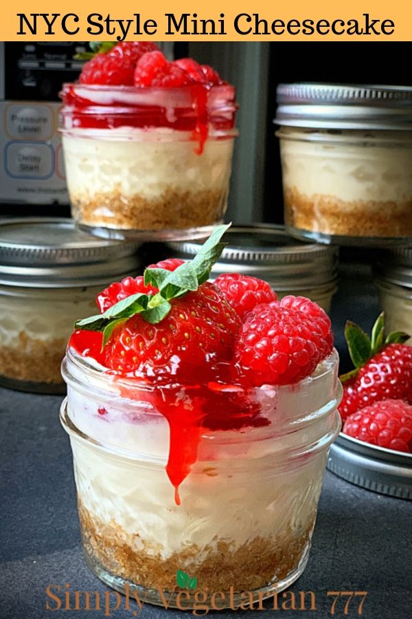 Instant Pot New York Cheesecake in Mini Jars Instant Pot Recipe