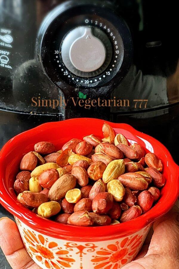 Simple Air Fryer Roasted Peanuts - The Kitchen Bucket List