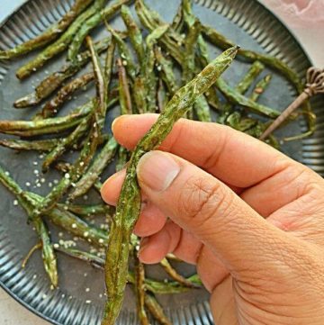 how to make green beans crispy in air fryer?