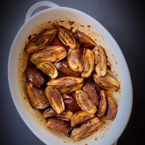 Air Fryer Eggplants in Asian Sauce