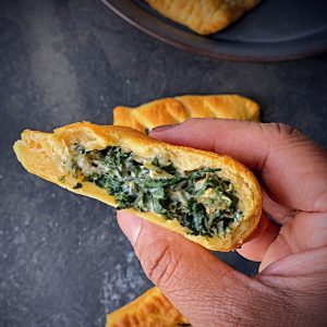 Air Fryer Croissant Rolls with Spinach and Ricotta Cheese