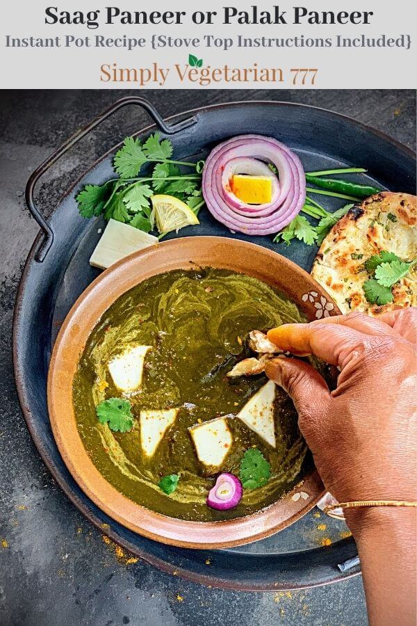 How to make palak paneer in Instant Pot?