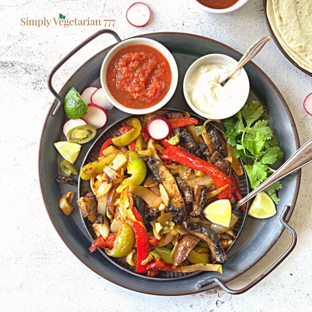 Easy Air Fryer Fajita Veggies with Quick Fajita Sauce simplyvegetarian777