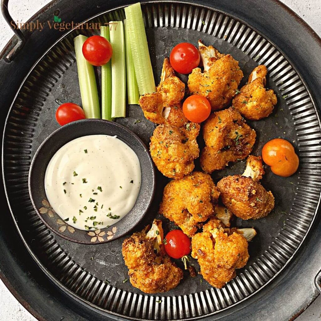 Air Fryer Buffalo Cauliflower Wings Recipe - Simplyvegetarian777