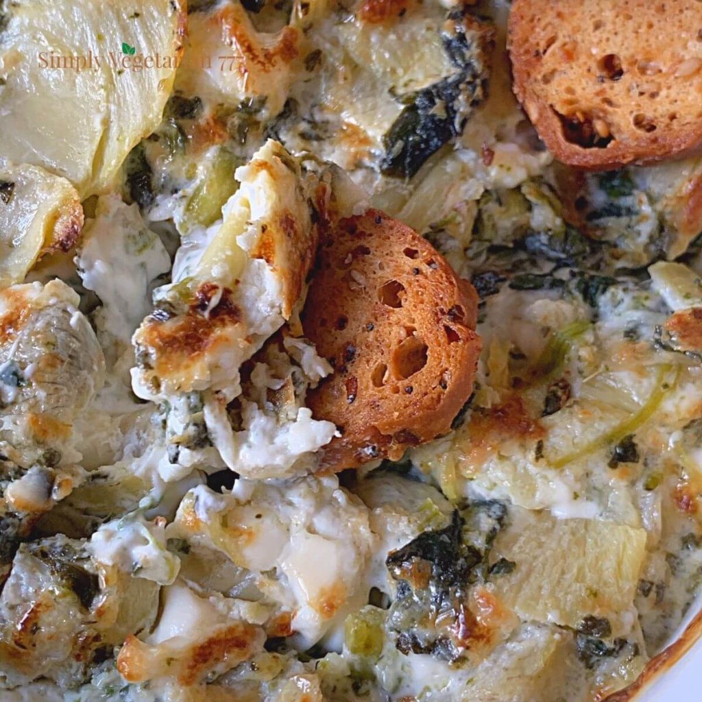 Easy Air Fryer Spinach Artichoke Dip Recipe simplyvegetarian777