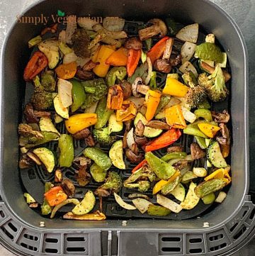 how to air fry mix vegetables?