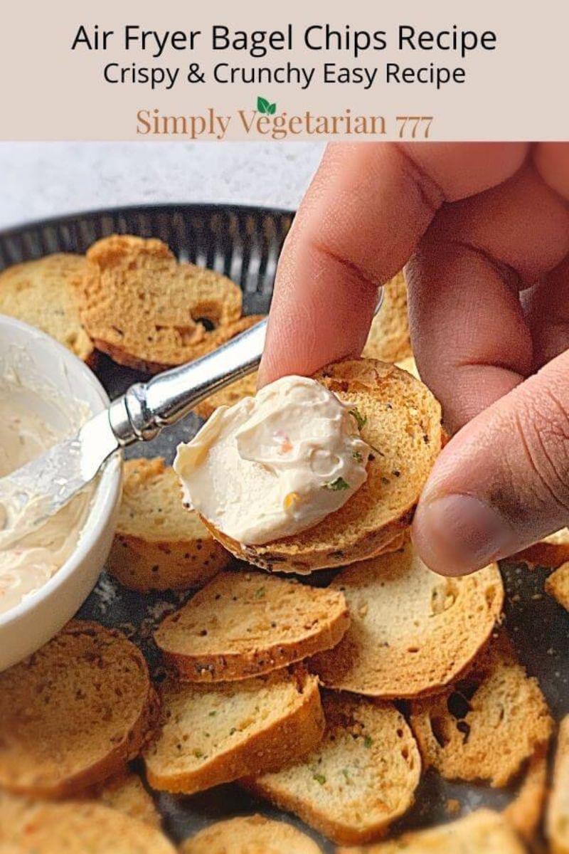 It is so easy to make Bagel Chips at home now in air fryer. LEss expensive and more taste.