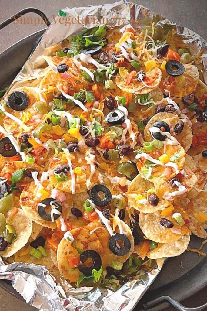 Make this quick and yummy LOADED NACHOS in air fryer. It is so easy to make in air fryer.