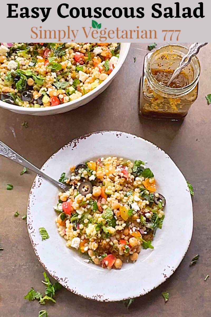 Easy Mediterranean Couscous Salad Recipe - simplyvegetarian777