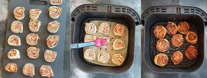 how to make pizza pinwheels in air fryer?